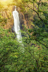 mountain landscape with a waterfall