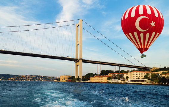Bosphorus bridge Istanbul Turkey.