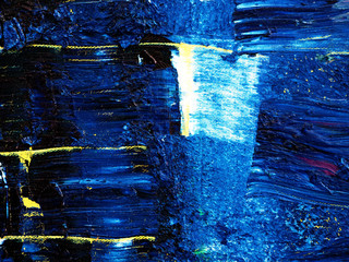 blue dark oil paint abstract background.