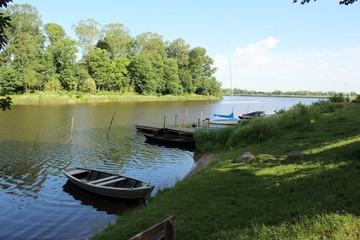 Blick über die Treene bei Friedrichstadt.