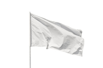 White flag isolated on white