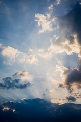 Sky and clouds before sunset