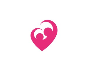 Adoption, Children, Community love logo template icon