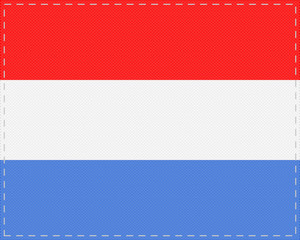 Fahne von Luxemburg auf Gewebe