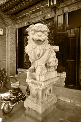 Lion Stone Carvings in Ancient Chinese Architecture