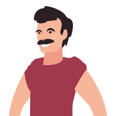 man character portrait cartoon design