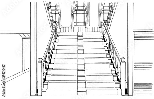 漫画風ペン画イラスト 明治大正風屋内 Poster Posters Haikeisouko 漫画風ペン画イラスト 明治大正風屋内 Poster Posters Haikeisouko