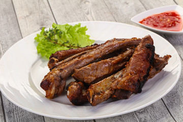 Roasted pork ribs