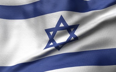 3D Illustration of Israel Flag