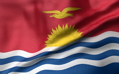 3D Illustration of Kiribati Flag