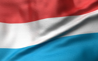 3D Illustration of Luxembourg Flag
