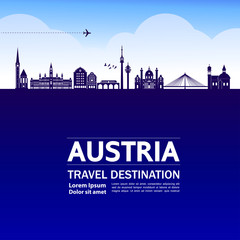 Austria travel destination vector illustration.