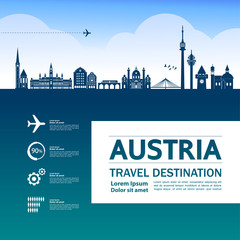 Austria travel destination vector illustration.