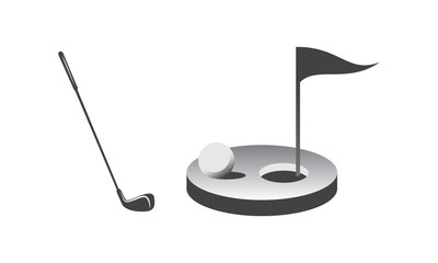 Golf equipment vector