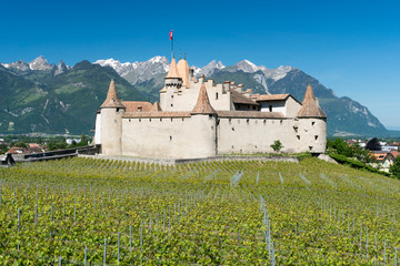  the historic castle at Aigle in the Swiss canton of Vaud