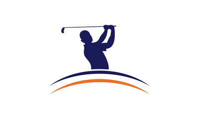 People golfing icon vector