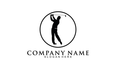 People golfing logo