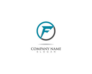 F logo and symbol template vector icon