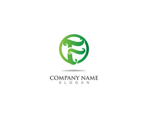 F logo and symbol template vector icon