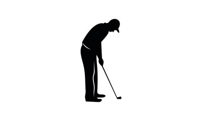 People golfing vector icon