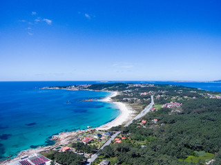 Fototapeta na wymiar aerial view of the coastline in Galicia, Spain