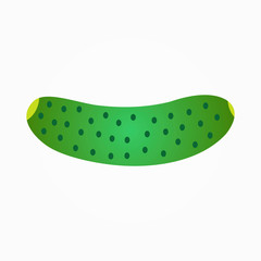 cucumber flat icon. vector illustration. isolated on white background