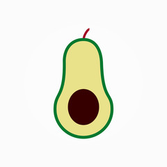 avocado flat icon. vector illustration. isolated on white background