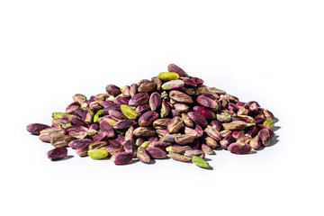 pistachio Bronte Siciliano isolated on white background