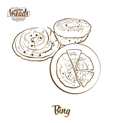 Bing bread vector drawing