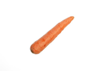 Fresh carrots isolated on white background