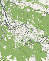 vector map of the city of Bilbao, Basque Country, Spain