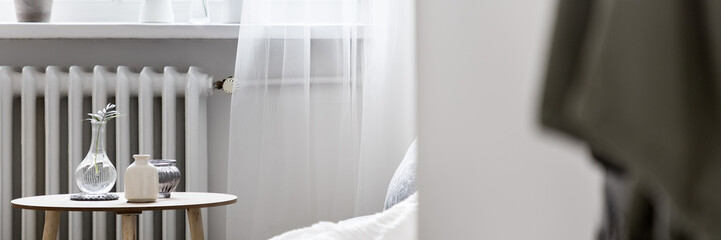 Home interior with small table