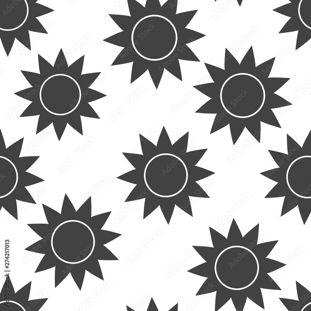 Canvas Prints sun vector icon. a symbol of the sky, good weather seamless pattern on a white background.