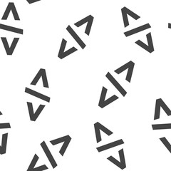 Computer code slash vector icon. Symbol of programming, webdesign seamless pattern on a white background.  Layers grouped for easy editing illustration. For your design