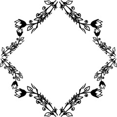 Vector illustration greeting card with pattern art flower frame