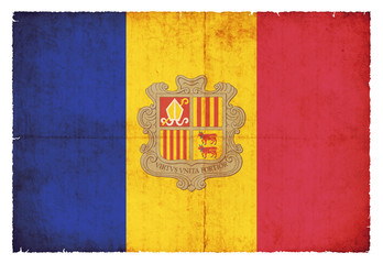 Grunge-Flagge Andorra