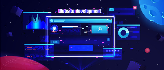 Website development banner.  