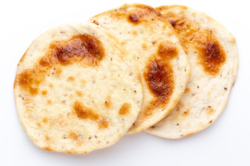 Flatbreads. Arab Bread isolated on white background.