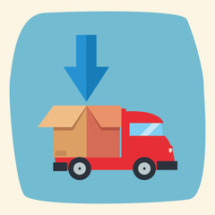 truck fast delivery logistic icon vectorillustrate