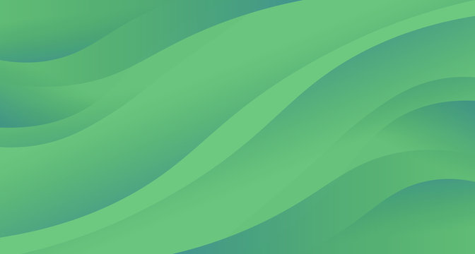 Green abstract background wave