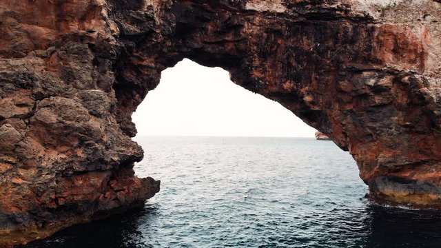 Mediterranean sea entrance es ponsa at Santanyi Mallorca island