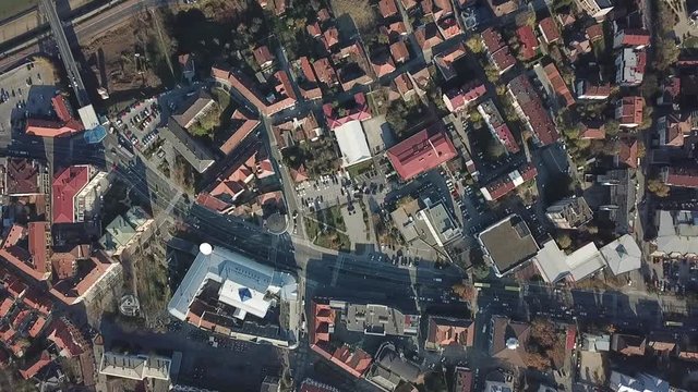 Aerial view of the city. Brcko district, Bosnia and Herzegovina