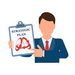 Strategic plan Business concept. Vector image on white background.