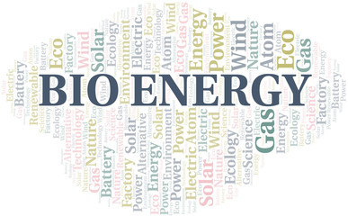 Bio Energy word cloud. Wordcloud made with text only.