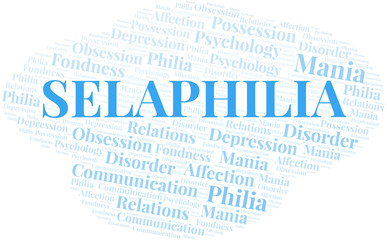 Selaphilia word cloud. Type of Philia.