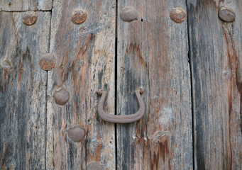 old wooden door with lock