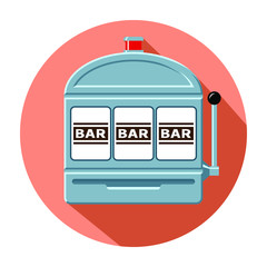 Bar slot machine icon vector illustration