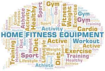 Home Fitness Equipment word cloud. Wordcloud made with text only.