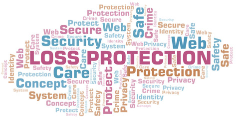 Loss Protection word cloud. Wordcloud made with text only.