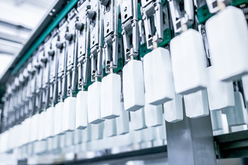 Preparation of ice-cream at factory